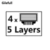 4 pièces/lot lames de rasoir Cassette lame de rasage pour hommes visage Compatible pour Gillettee Fusione Proglide ► Photo 3/3