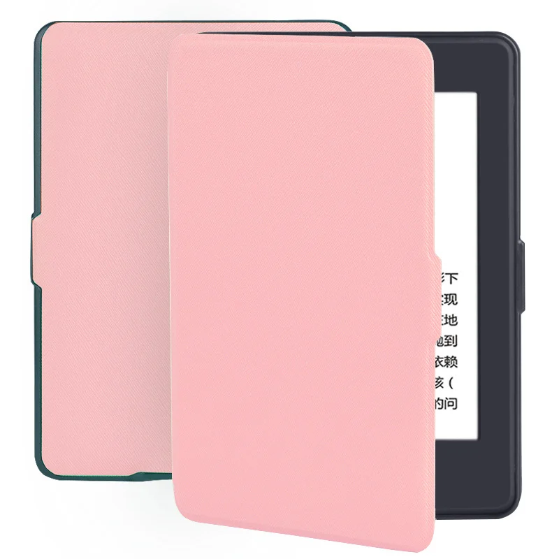 Чехол для Amazon Kindle Paperwhite 1 2 3 тонкий легкий из искусственной кожи Smart Cover подходит для всех поколения Paperwhite до - Цвет: Pink