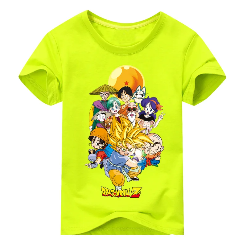 Коллекция года, Детская летняя футболка с короткими рукавами и рисунком «Жемчуг дракона» для мальчиков, футболка одежда для девочек детские футболки с 3D принтом «Гоку», DX017
