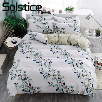 

Solstice Home Textile Twin Full Queen King Bedding Set Girl Teen Adult Woman Bed Linens Suit Flower Duvet Cover Pillowcase Sheet