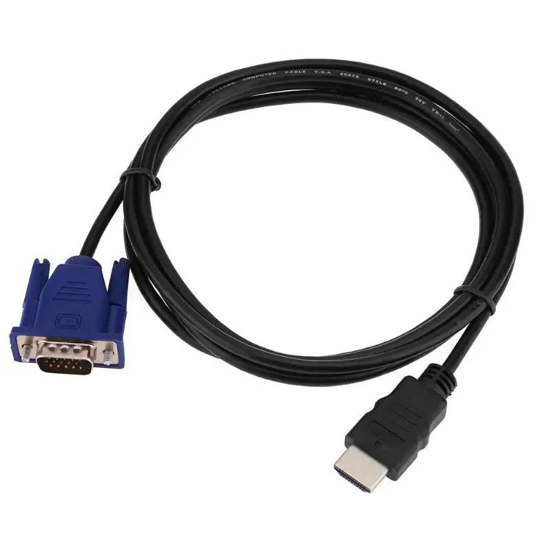 

ALLOYSEED 1.8M 3M HDMI Male to VGA Male Transfer Wire Video HDTV Converter Adapter Aux Cable High Speed HDMI Cable
