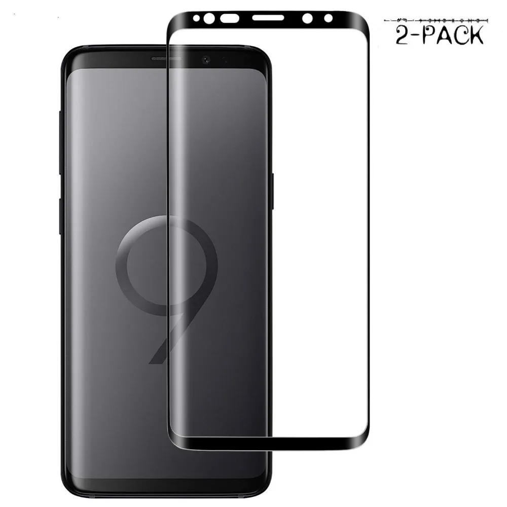 

Bajotien Galaxy S9 Plus Screen Protector (2 Packs),Pueryin Anti-Scratch, HD Clear, Case Friendly 3D Curved Protective Tempered
