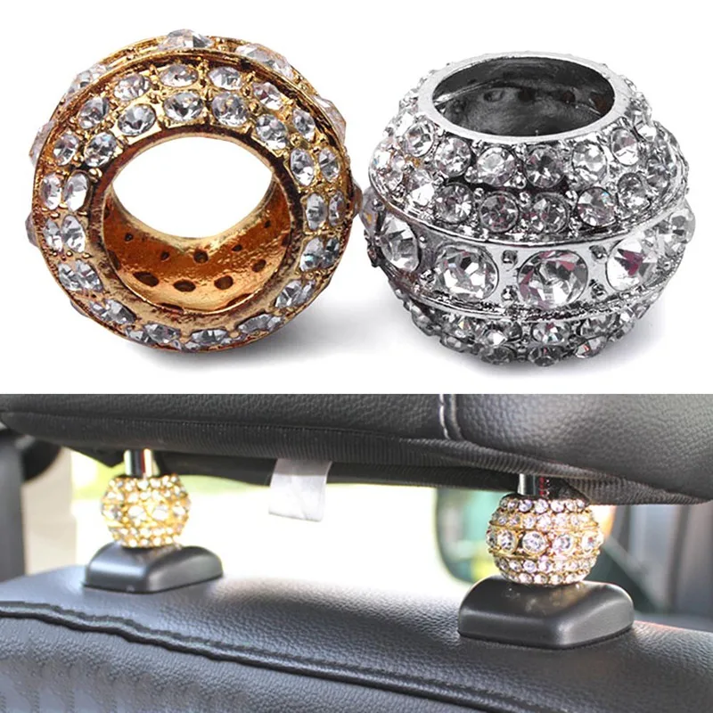 

4pcs Universal Bling Crystal Headrest Collar Interior Head Rest Decoration Car Auto Truck SUV Vehicle Styling Quality