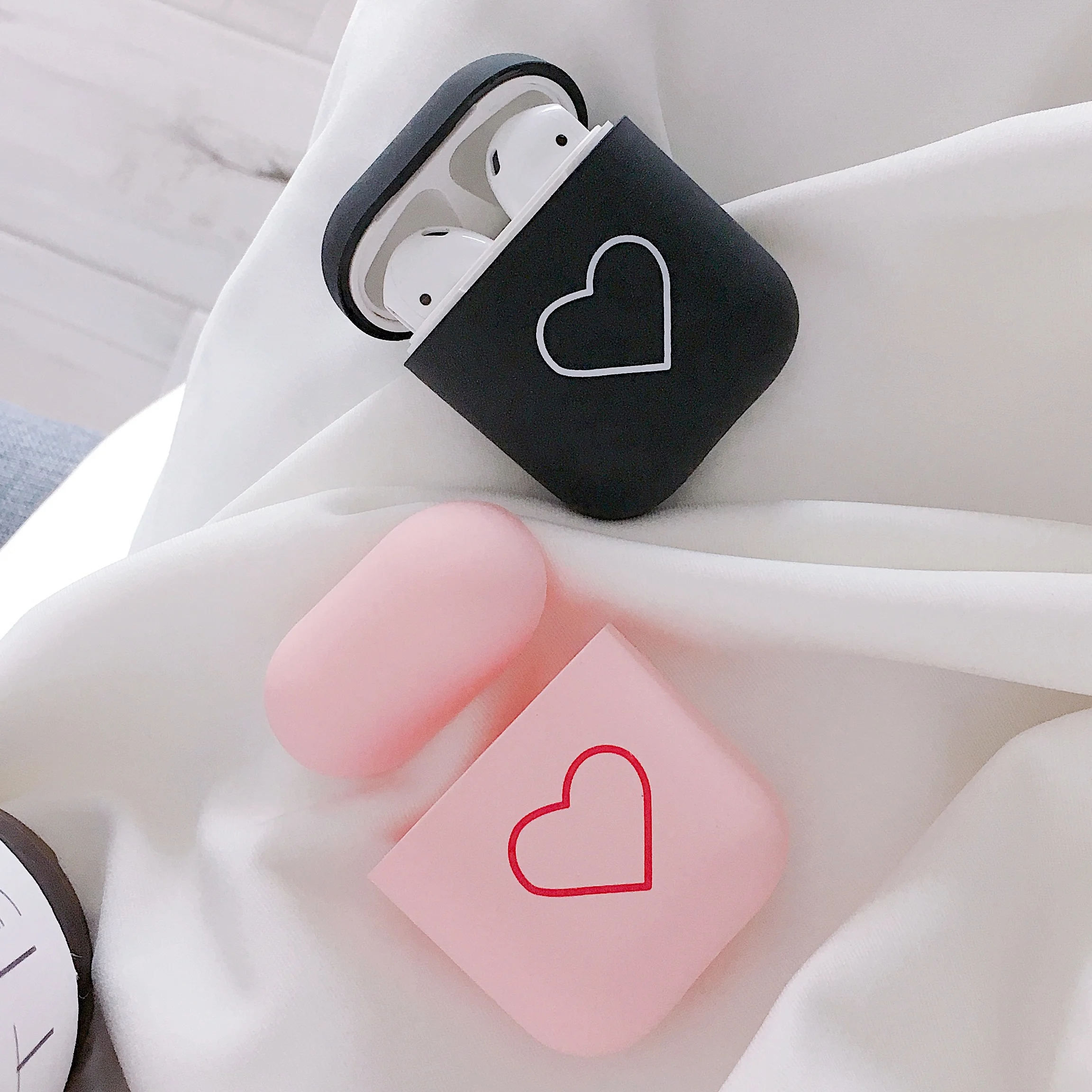 Матовый однотонный защитный чехол для AirPods PC зарядки Airpod Жесткий Чехол наушников