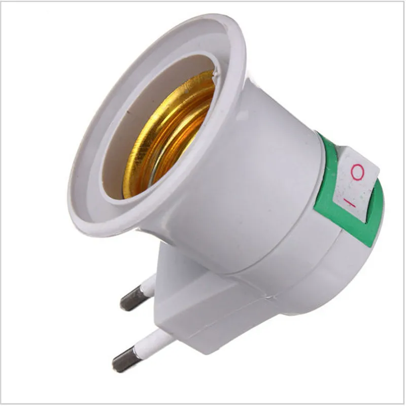 10pcs High Quality E27 Lamp Base EU Plug Lamp Holder Converter Screw Mouth Type Light Holder Mobile Round Foot Lamp Bases high precision s type load cell crawler mobile hook crane strain gauge force tension multihead weigher loadcell sensor 10ton