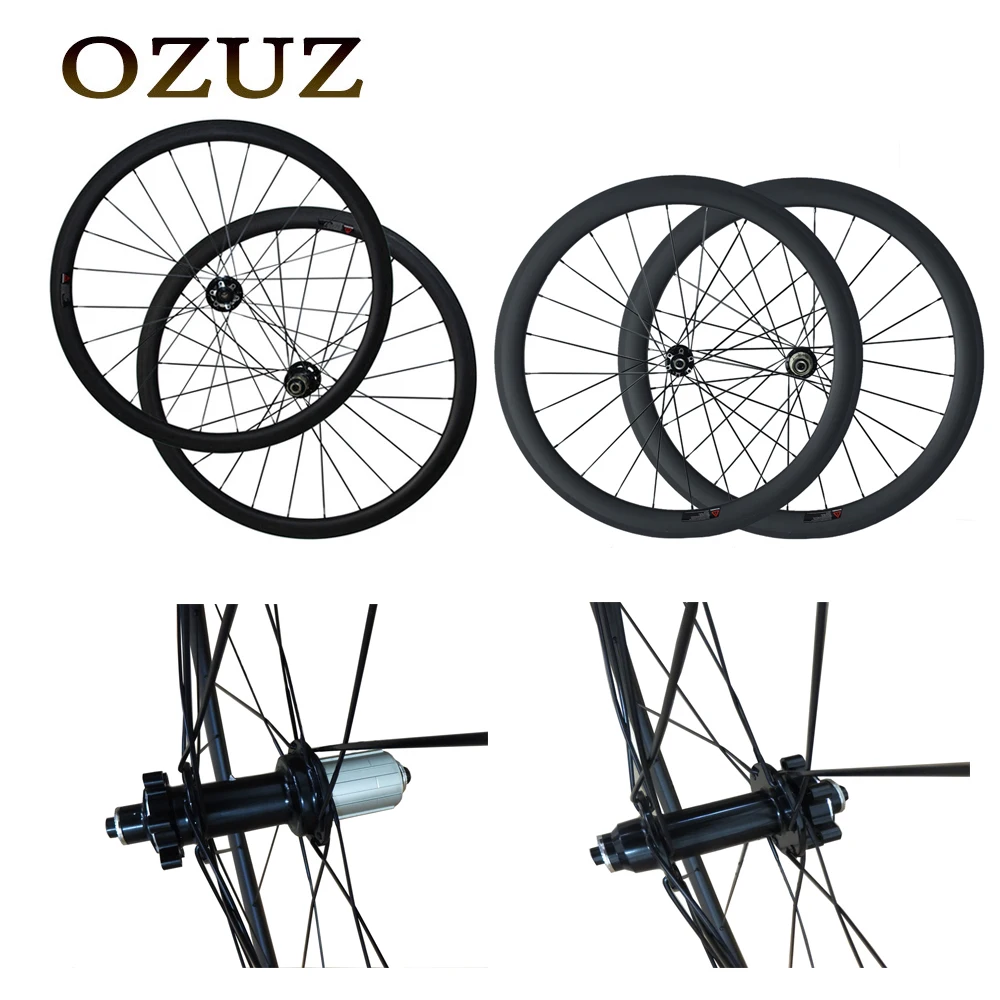 

50mm Deep Road Disc Brake 700c Wheels 50mm Deep 23mm Wide Carbon Wheels Clincher Tubular Road Cyclocross Matte Bicycle Wheelset