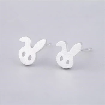 

KOFSAC New Simple Cute Rabbit Earrings For Women Fashion Jewelry Sterling Silver 925 Stud Earring Party Girl Best Gifts