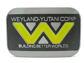 

Weyland-Yutani Corp Building Better Worlds Belt Buckle Movie weyland