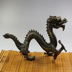 Китайский Стиль Животные Медь Дракон Статуи и скульптуры для дома деко офисные украшения китайский Craft