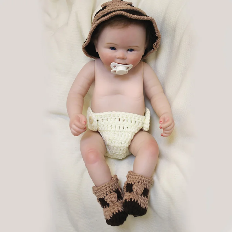 

Little Boy Doll 20Inch Full Vinly Adorable Baby Reborn Silicone Menina Doll Toy for Children Girls SDK98R2 Bath Toy for Children