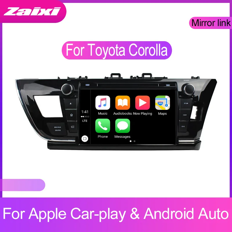 ZaiXi 2 DIN Android Сенсорный экран для Toyota Corolla 2013~ автомобильный мультимедийный плеер Bluetooth gps WiFi навигатор fm-радиоприемник