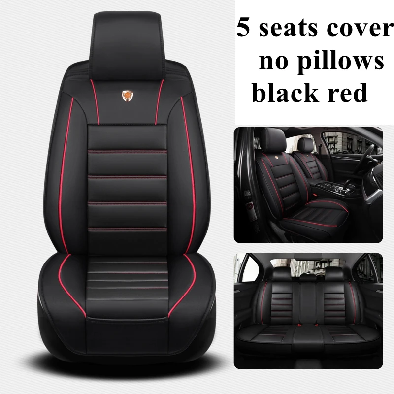 Set Completo Negro Resistente al agua frente y parte trasera cubiertas de asiento de coche para Fiat 500