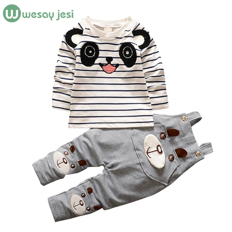 Baby boys clothes Brand Overalls For korean kids girls clothes cartoon panda toddler boys font b