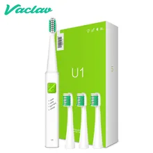 Электрическая зубная щетка Vaclav USB перезаряжаемая электрическая ультразвуковая зубная щетка 4 Щетки головка водяного щётки
