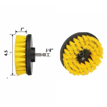 

2Pcs Set Tile Grout Power Scrubber Cleaning Drill Brush Bathroom Tub Cleaner