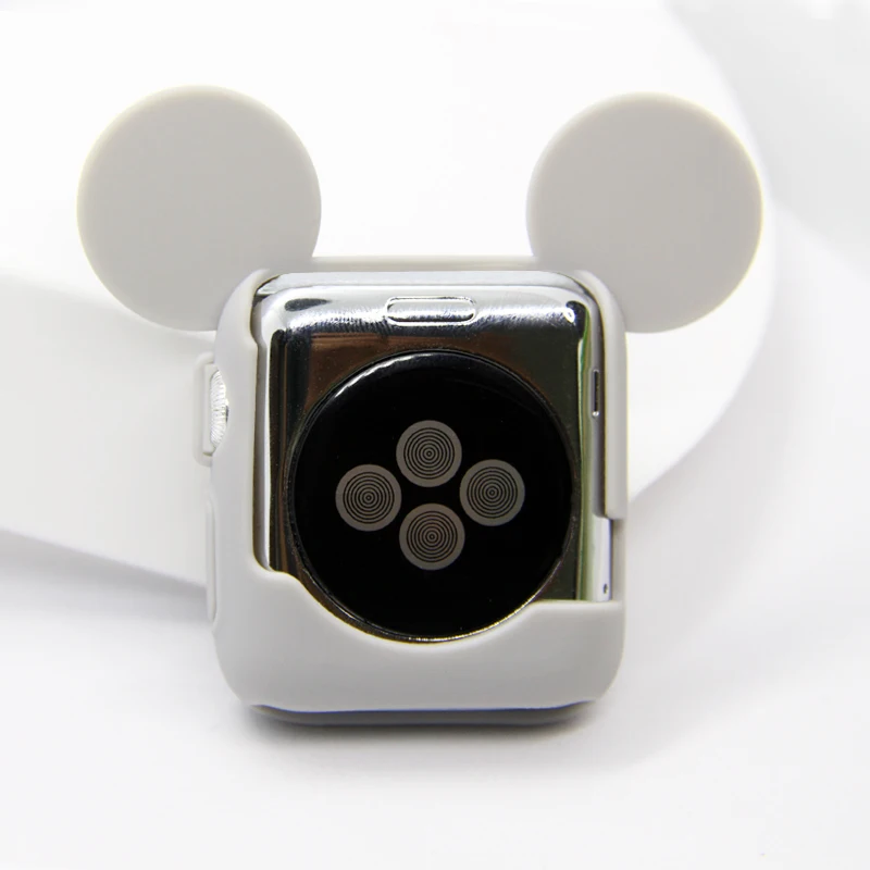 Мультяшные часы «Микки» чехол для apple watch case 4 40 мм и для apple watch 38мм Защитная крышка экрана для iwatch 44/42 мм серия 3 2 1