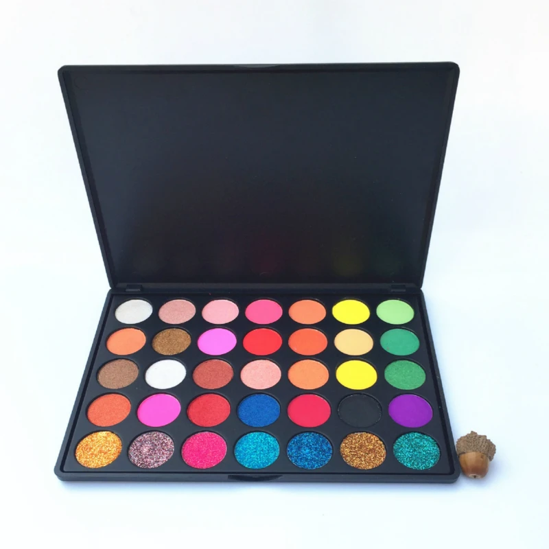 High Pigment Makeup Pressed Powder Glitter eyeshadow Palette 35 color