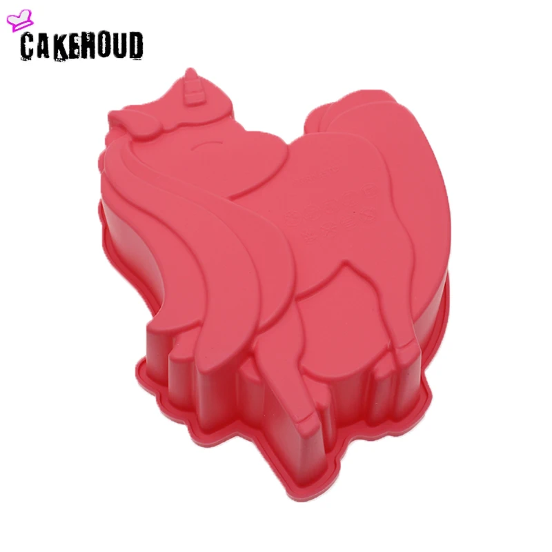 CAKEHOUD мультфильм 3D в форме единорога силиконовая форма для печенья шоколада для пудинга, конфет пресс-форм украшения для выпечки Инструменты