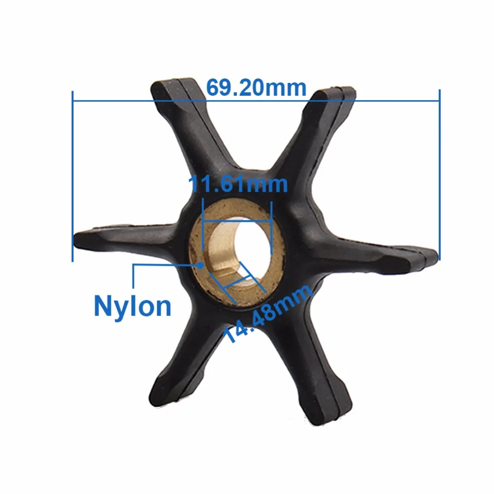 

CARBOLE Outboard Motors Water Pump Impeller for Johnson Evinrude IMP1011 9-45215R OMC BRP 375638 389642 775518 18-3002 10HP 15HP