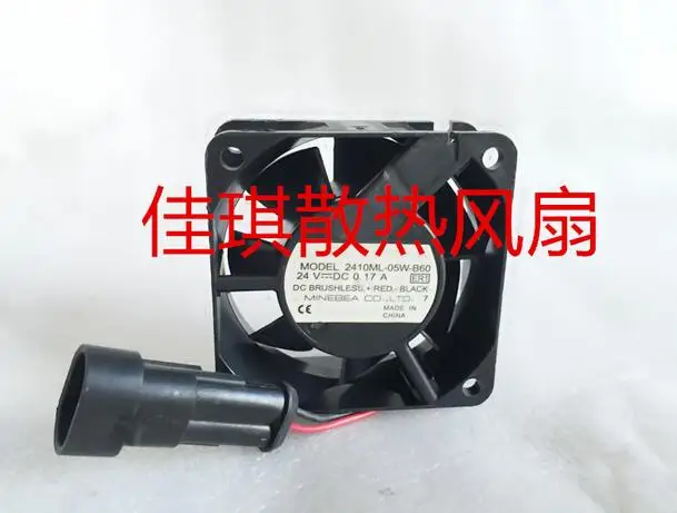 Оптовая продажа: Φ 2410ML-05W-B60-ER1 6025 0.17A 24V 60*60*25MM 2 wire ABB inverter fan | Компьютеры и офис