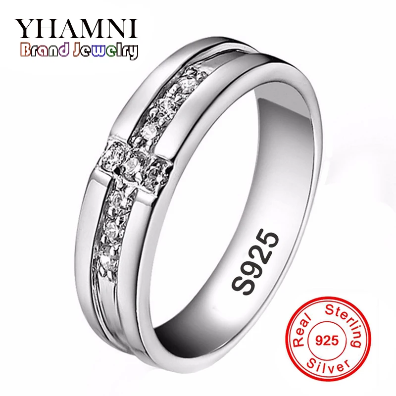 real pure silver cross rings set cz diamant engagement rings for lovers couple 925 silver wedding rings for women and men ar11 - Cheap Wedding Rings For Men real pure silver cross rings set cz diamant engagement rings for lovers couple 925 silver wedding rings for women and men ar11 - Cheap Wedding Rings For Men
