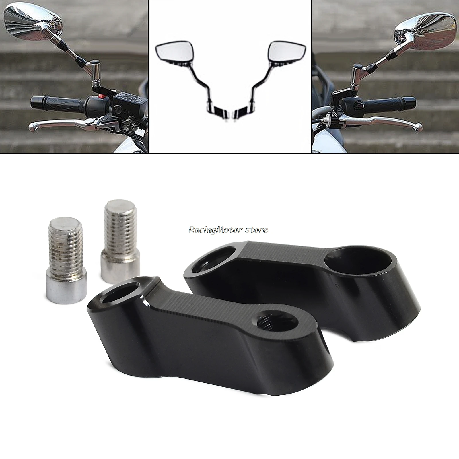 Переходник с зеркальным креплением 10 мм для HONDA Shadow 500 VT600 750 RS Phantom Spirit Aero Ace Saber 1100