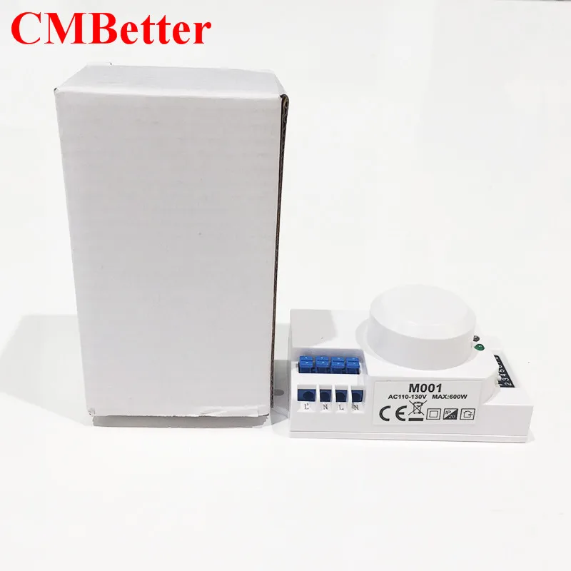 Newest 110VAC-130VAC 360 degree Microwave Sensor Light Switch Auto Induction Microwave Motion Sensor detector Free ship CM026 (11)