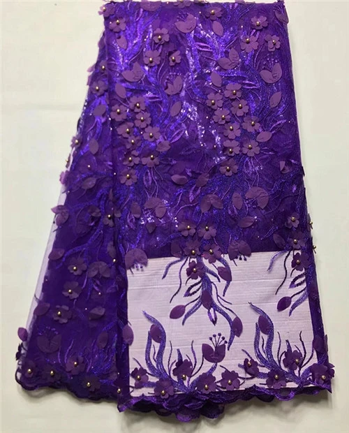 

Nigeria lace fabric 2017 french net Lace Embroidered High Quality Mesh Tulle fabrics with full stones and beads