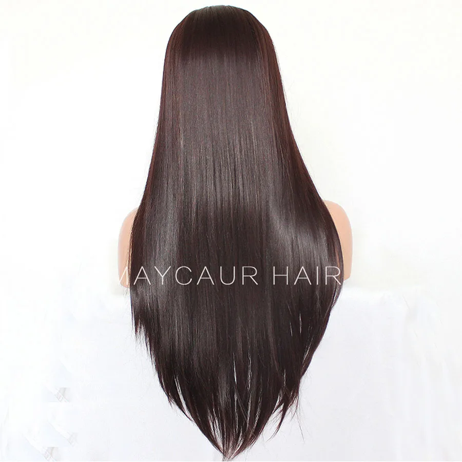Парик с длинными прямыми волосами с естественными волосами Синтетические парики на кружеве для черных женщин черный коричневый цвет Омбре кружевной парик без клея