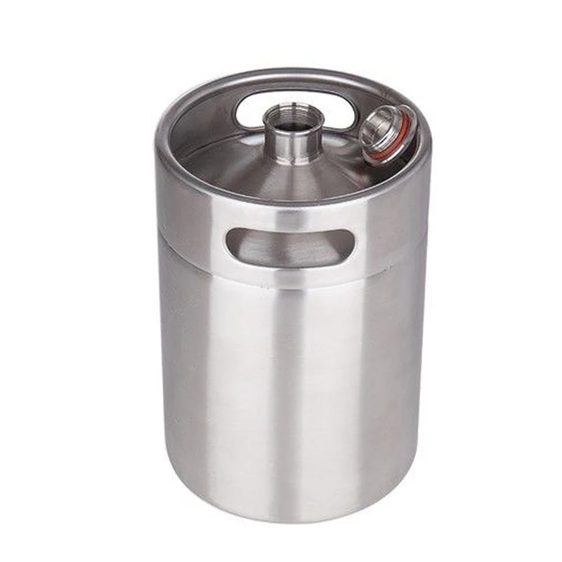  2L Kegs 304 Stainless Steel Home Beer Mini Keg Beer Growler Portable Beer Bottle Making Bar Accesso