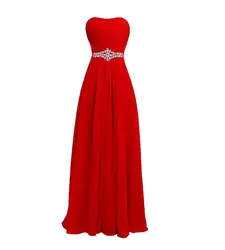 Дешевые Длинные Chiffion с кристально ремень Подружкам невесты 2017 Для женщин Мода Гэри торжественное платье vestidos de Novia