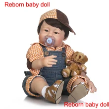 DollMai boy bebes reborn 2" 55 см, мягкие силиконовые детские куклы, игрушки для детей, подарок на день рождения, настоящая кукла BJD reborn