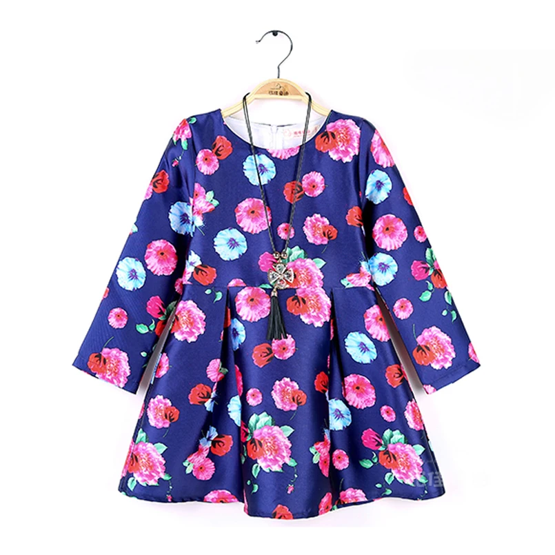 

Floral Dresses for Girls Formal Clothes Casual Kids Flower Clothes Student Dress Children Clothing Infant Dress Vestdios 4 10 14