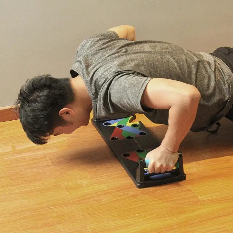 9 in 1 Body Comprehensive Exercise Bracer Building Push Up Rack Board System Workout Training Gym Exercise Pushup Stands Fitness