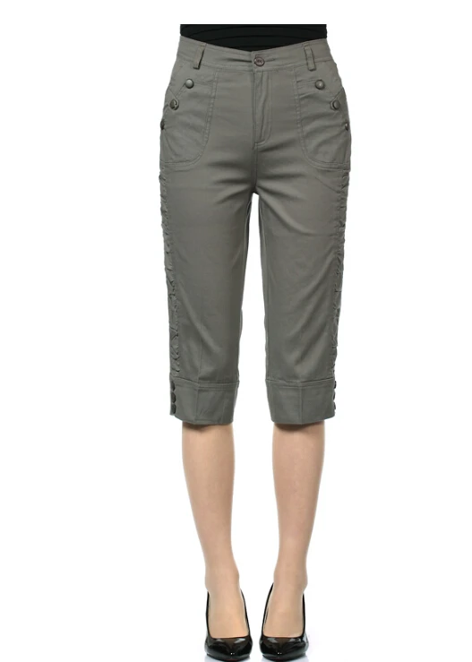 plus size cotton capris