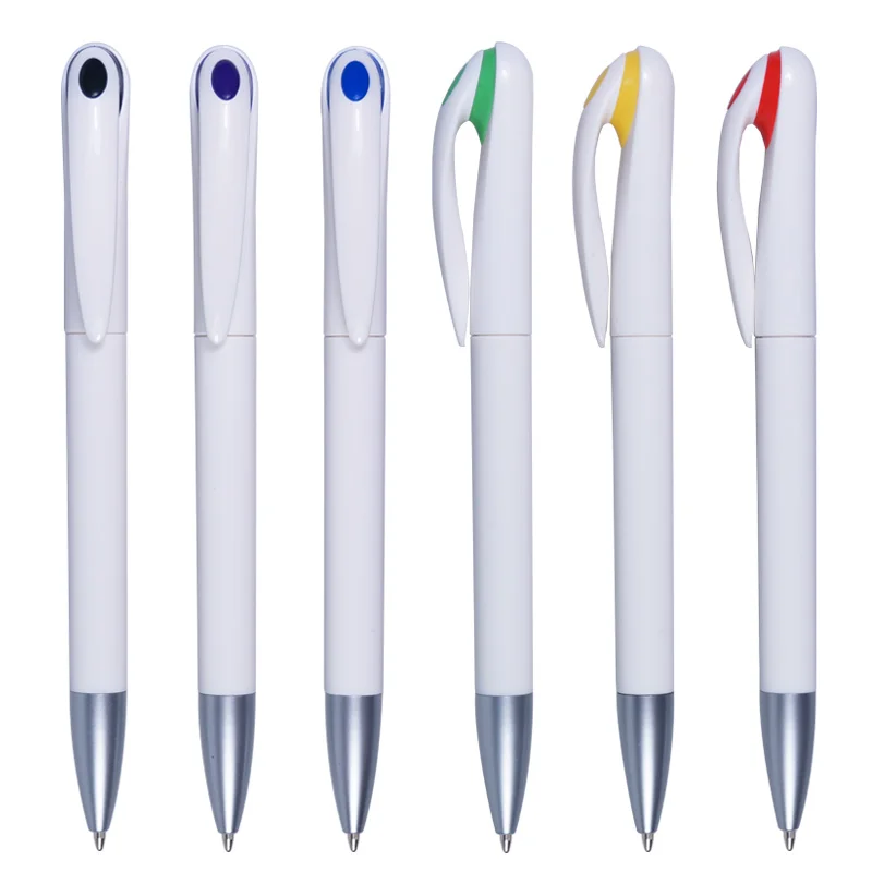500 pcs/lot white design pens for school and office writing custom logo