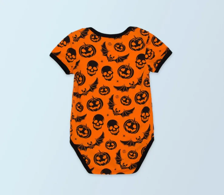 Новое боди с Тыквой и черепом для маленьких девочек и мальчиков, милая Одежда для новорожденных на Хэллоуин, комбинезон-ползунки