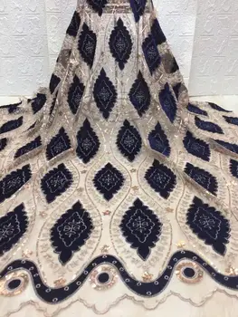 

Nigerian French Lace Fabrics African sequins velvet Tulle Lace Fabric High Quality African Lace orange Wedding Fabric For Dress