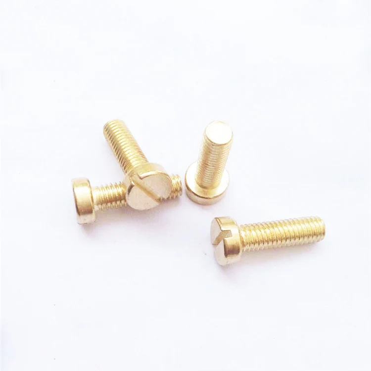 

100PCS/LOT M1.2/M1.6/M2/M2.5/M3 H70 Brass Slotted flat head screw Copper electronic machine screws hardware accessories