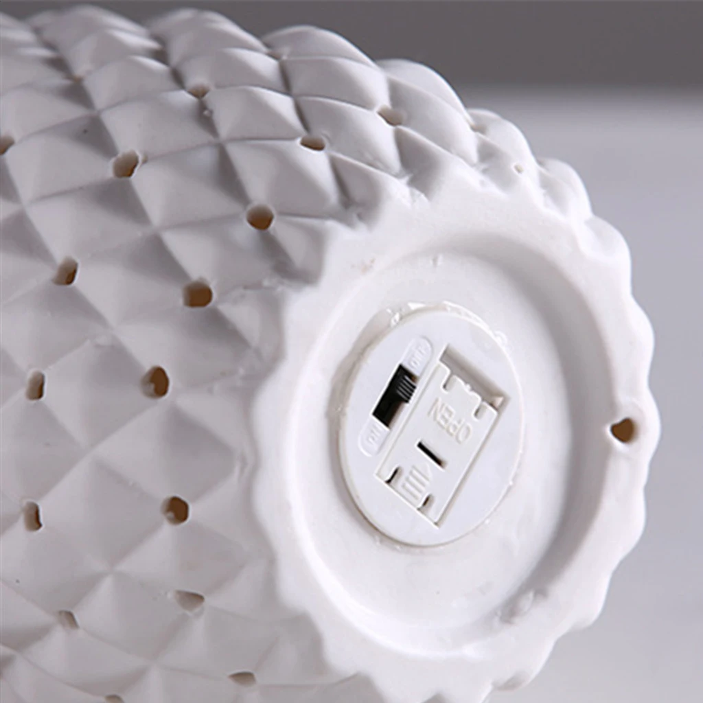 Decorative Ceramic Pineapple LED Light Craft Desk Ornament Home Decor