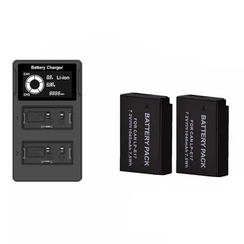 

2pcs LPE17 LP E17 LP-E17 Battery+LCD Charger USB for Canon EOS 200D M3 M6 750D 760D T6i T6s 800D 8000D Kiss X8i Cameras Set