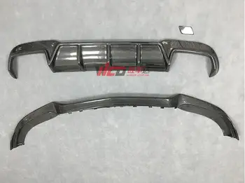 

Carbon fiber CAR FRONT Splitter LIP BUMPER SPOILER+REAR TRUNK DIFFUSER For BENZ W212 E63 2014 2015 2016 2017 Fast by EMS