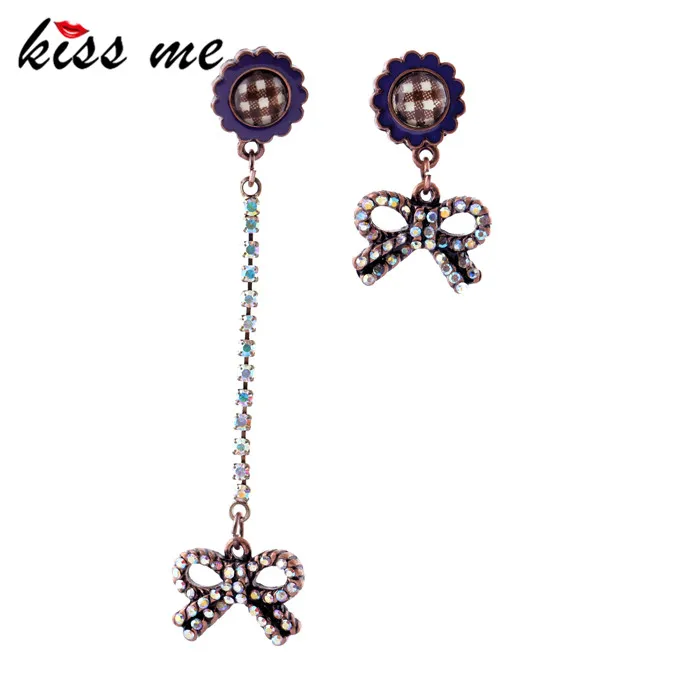 

Fashion Bowknot Dangle Earrings Brinocs Accessories Asymmetry Women Earrings Female Pendientes Largos Factory Wholesale