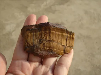 

80g natural yellow tiger eye ore rough stone point ore energy mineral specimens LA1201
