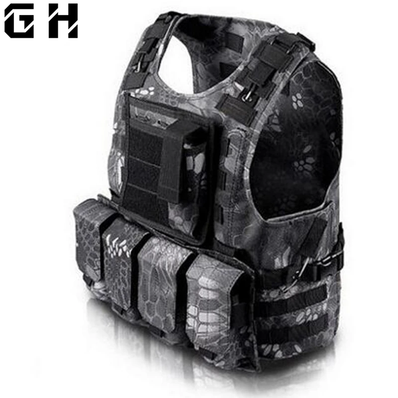 

Outdoors Hunt Accessories Camouflage Vest Amphibious Multi Pockets Military Tactical Airsoft Molle Plate Carrier