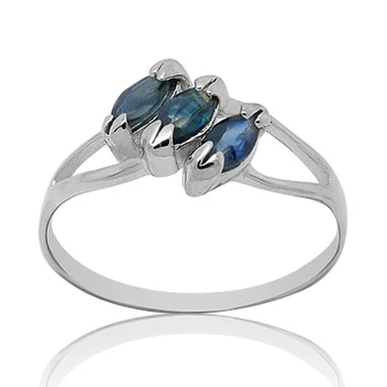 

Anillos Qi Xuan_Dark Blue Stone Luxury Rings_Fashion Ring_S925 Solid Silver Fashion Dark Blue Rings_Manufacturer Directly Sales