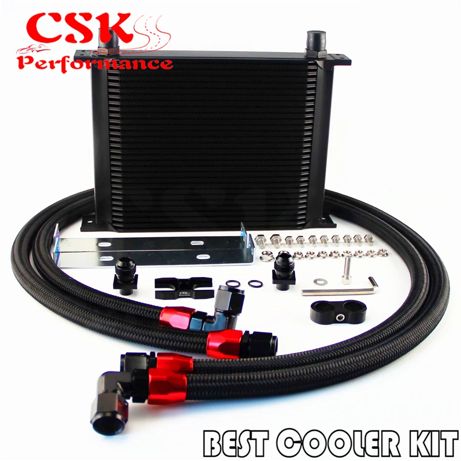 30 Row AN10 Oil Cooler Kit For BMW E36 Euro,E82,E9X 135/335,E46 M3