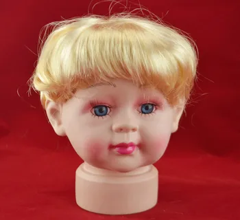 

Free Shipping!!Hot Sale!High quality Unbreakable Realistic Plastic Baby/Kid Mannequin Dummy Head With Wig For Hat Display