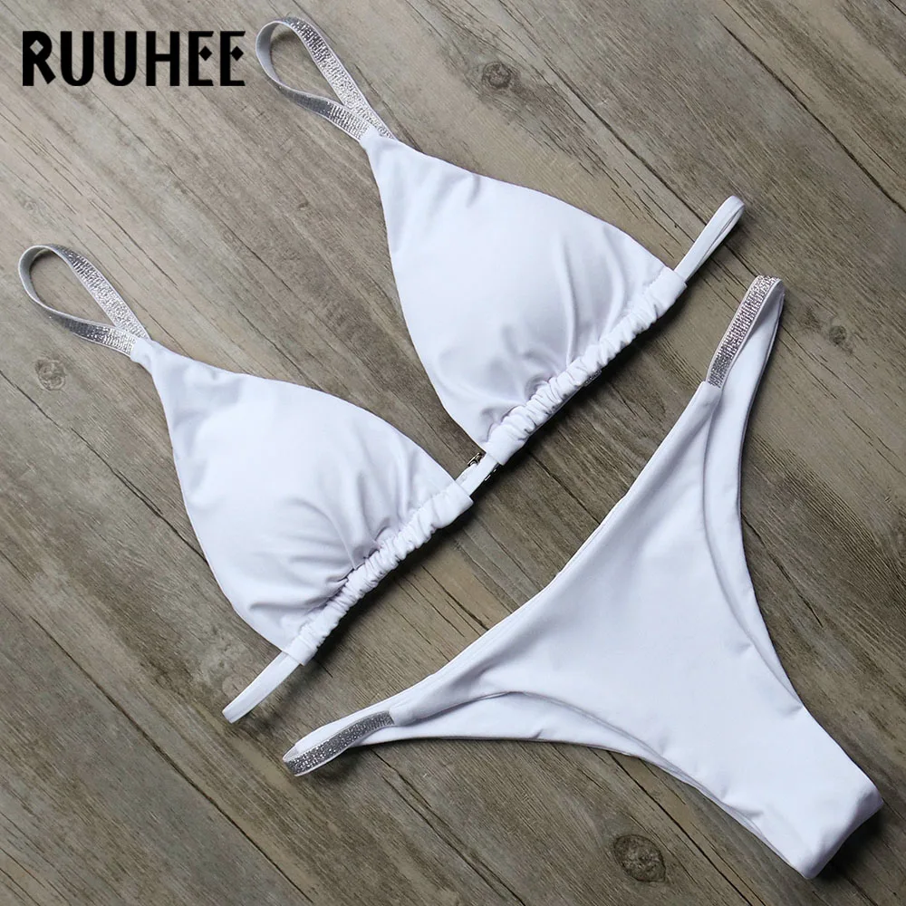 

RUUHEE Brazilian Bikini Swimwear Women Swimsuit Micro Bikini Set Sexy Bathing Suit 2018 Beachwear Swimming Suit Padded Swim Wear