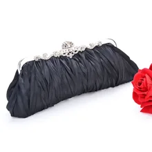 Fashion Clutch Purse Bag Bride Bridesmaid Wedding Bags Satin Elegant Evening Handbag